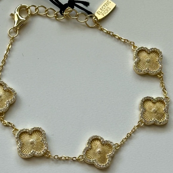 NWT Electric Picks Icon Bracelet 14k Gold Plated - Picture 4 of 6